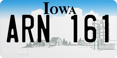 IA license plate ARN161