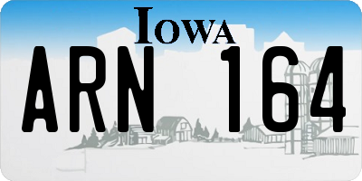 IA license plate ARN164