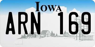 IA license plate ARN169