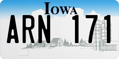 IA license plate ARN171