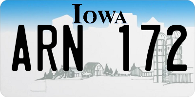 IA license plate ARN172