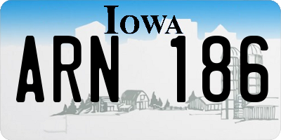 IA license plate ARN186