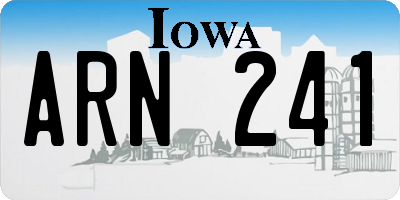 IA license plate ARN241