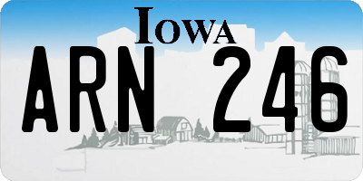 IA license plate ARN246