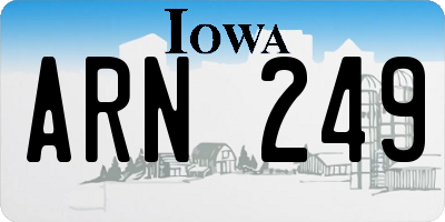 IA license plate ARN249