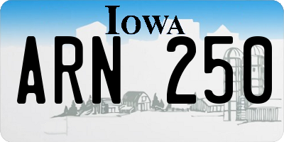 IA license plate ARN250