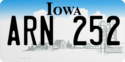 IA license plate ARN252