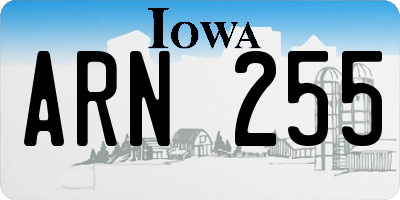 IA license plate ARN255