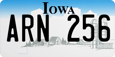 IA license plate ARN256