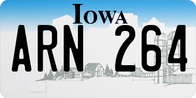 IA license plate ARN264