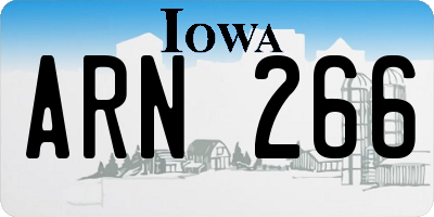 IA license plate ARN266