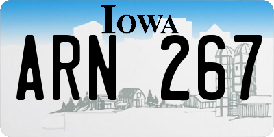 IA license plate ARN267