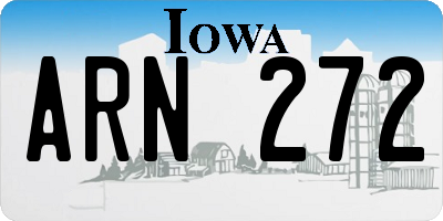 IA license plate ARN272