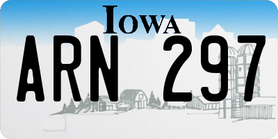 IA license plate ARN297