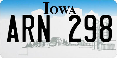 IA license plate ARN298