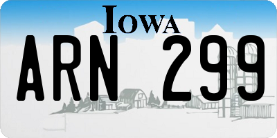 IA license plate ARN299