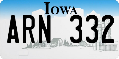 IA license plate ARN332