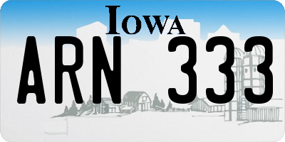 IA license plate ARN333