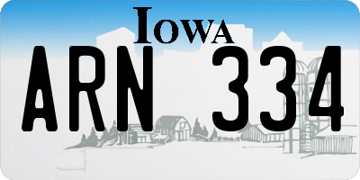 IA license plate ARN334