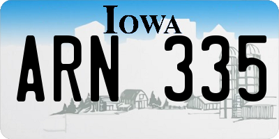 IA license plate ARN335