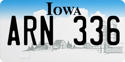 IA license plate ARN336