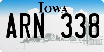 IA license plate ARN338