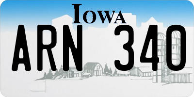 IA license plate ARN340