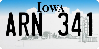 IA license plate ARN341