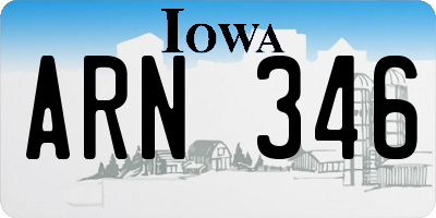 IA license plate ARN346