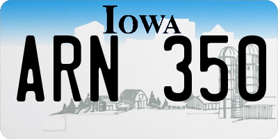 IA license plate ARN350