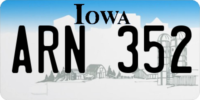 IA license plate ARN352