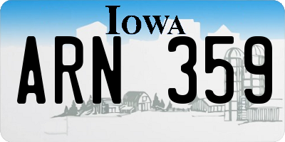 IA license plate ARN359