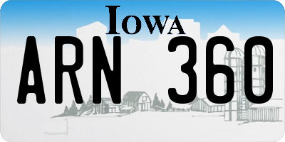 IA license plate ARN360