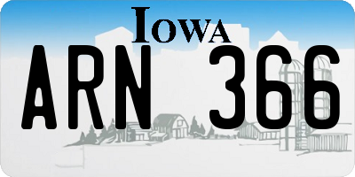 IA license plate ARN366