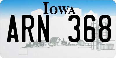 IA license plate ARN368