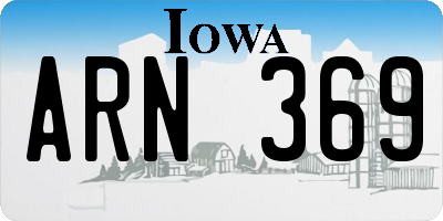 IA license plate ARN369