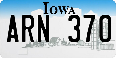 IA license plate ARN370