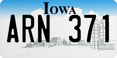 IA license plate ARN371