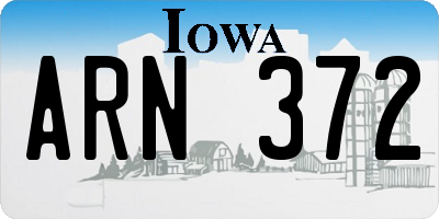 IA license plate ARN372