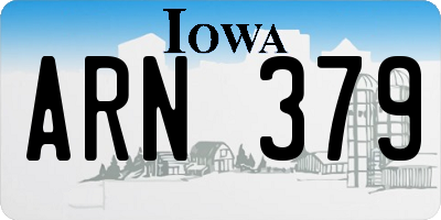 IA license plate ARN379