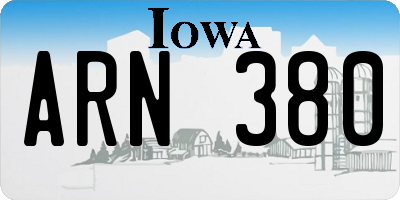 IA license plate ARN380