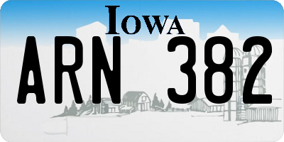 IA license plate ARN382