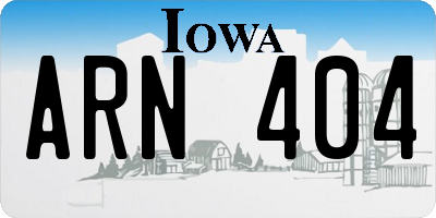 IA license plate ARN404