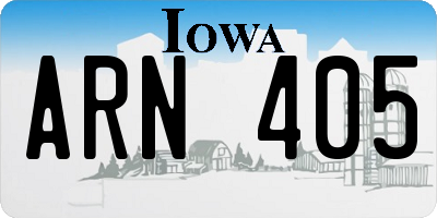 IA license plate ARN405