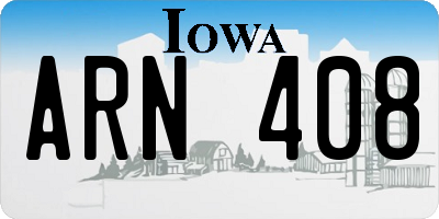IA license plate ARN408