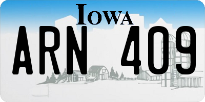 IA license plate ARN409