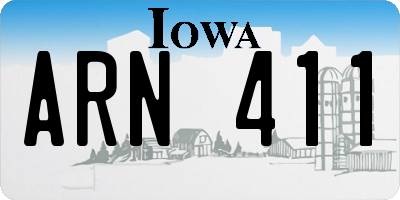 IA license plate ARN411