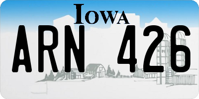 IA license plate ARN426