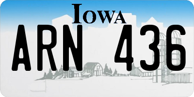 IA license plate ARN436