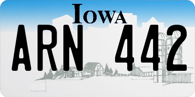 IA license plate ARN442